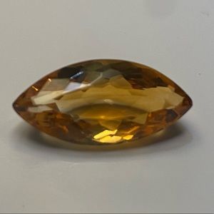 Approximately 10.8 x 22mm Marquise Shaped Citrine Gemstone